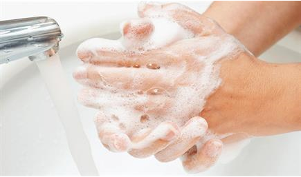 صورة توضح كيفية غسل اليدين