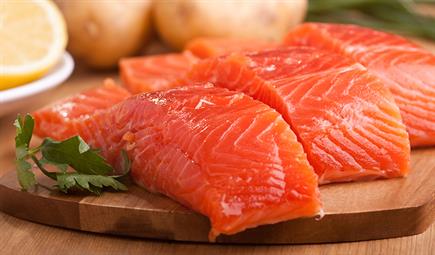 image of healthy fresh salmon